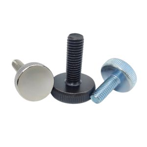 M2 M3 M10 Stainless Carbon Steel Black Silvery Galvanized Nickel Plating Flat Head Knurled Thumb Screw
