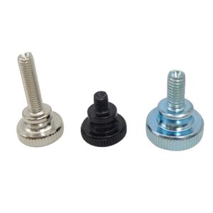Custom M1.6 M3 M4 M5 M6 M8 M10 Black Zinc Finished Nickel Aluminum Stainless Steel Carbon Steel Brass Knurled Thumb Screw Head With Shoulder