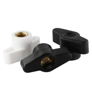 High Quality M4 M5 M6 M8 Strong Black White Through Blind Hole Plastic Nylon Wing Nut Knob Handle Thumb Tighten Nuts